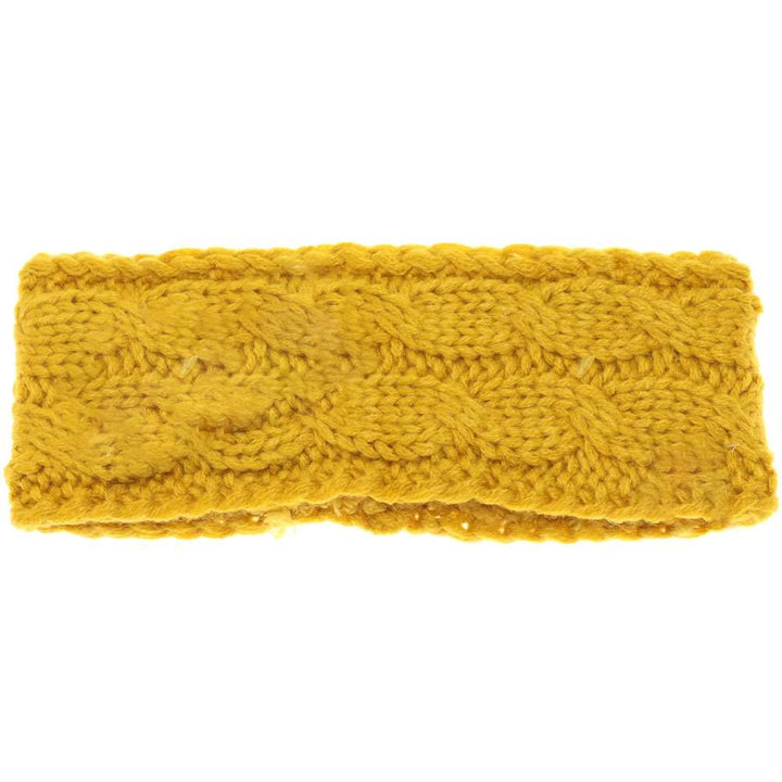 Mustard KIDS Solid Cable Knit CC Head Wrap provides a cozy, secure fit, crafted from soft knit fabric specifically designed for children's comfort. Its classic cable knit pattern delivers both durability and warmth, making it a perfect accessory for chilly weather. Engineered for everyday wear, this head wrap combines functional protection with a timeless look that keeps young ones comfortable and stylish throughout the season. 