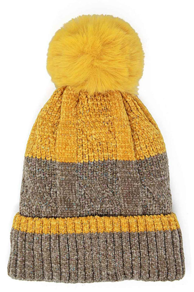 Mustard Add a touch of sparkle to your winter style with this Colorful Lurex Striped Knitted Beanie, featuring shimmering metallic threads woven into vibrant stripes. Crafted from soft knit fabric, it offers cozy warmth and a comfortable fit for chilly days.