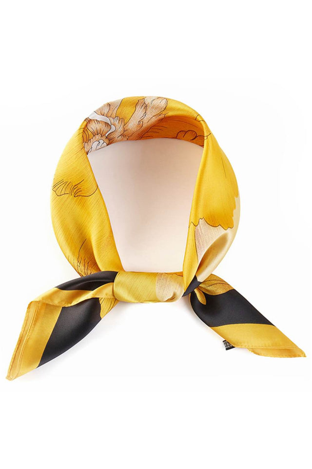 Mustard Elevate your accessory game with this versatile bandana scarf featuring a beautiful flower pattern print. Crafted from 100% lightweight polyester, it drapes beautifully and feels silky soft against your skin. The generous 27.5" x 27.5" square size offers endless styling possibilities wear it as a headscarf, neck wrap, or tie it to your bag for a pop of color. Perfect for all seasons, this easy-care piece transitions seamlessly from casual to chic. A must-have staple for any wardrobe.