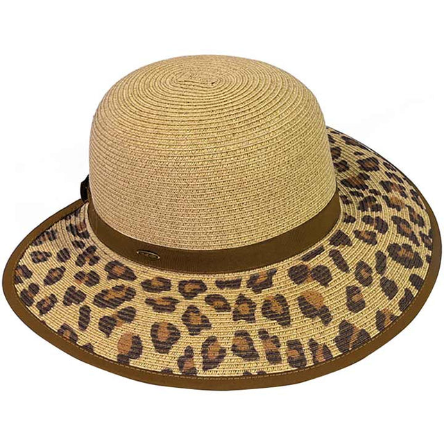 Natural C.C Trendy Leopard Wide Brim Straw Sun Hat, keep your styles on even when you are relaxing at the pool or playing at the beach. Large, comfortable, and perfect for keeping the sun off of your face, neck, and shoulders. Perfect gifts for Christmas, holidays, Valentine‚Äôs Day, or any meaningful special occasion.