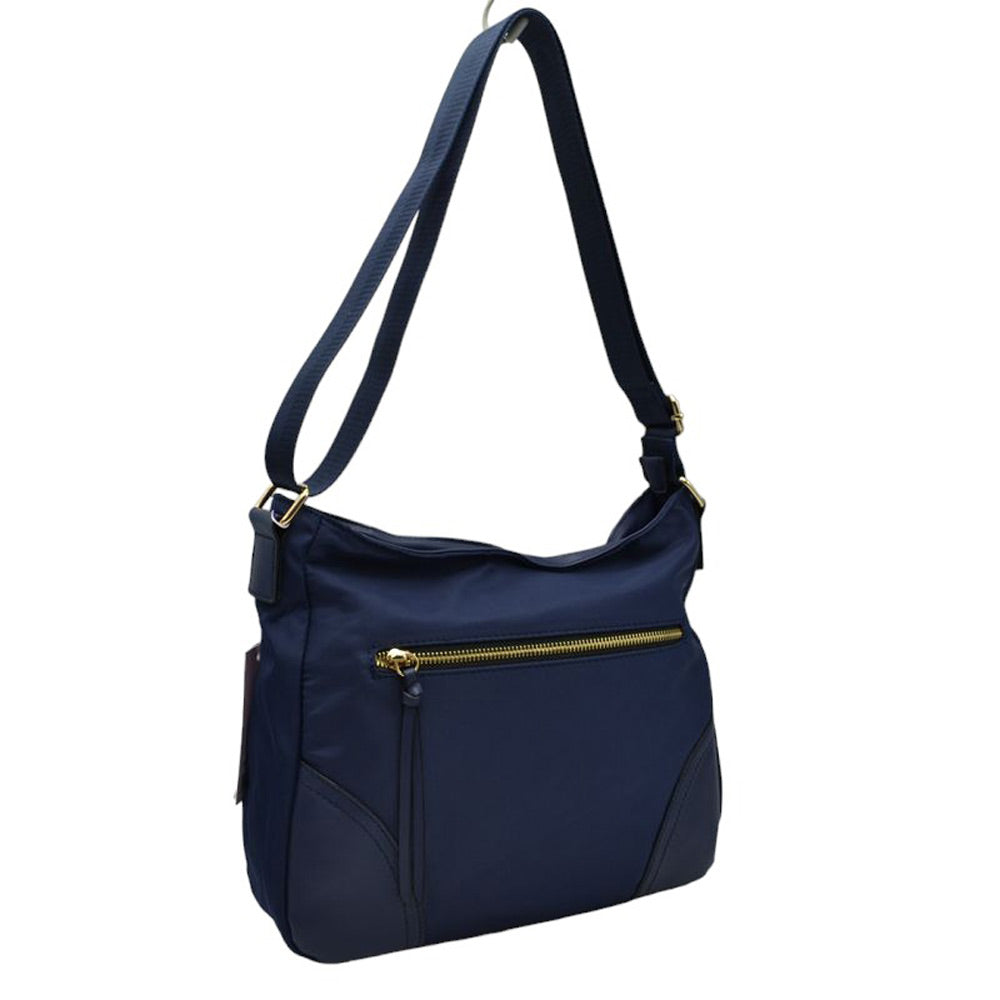 Navy External Chain Pocket Long Strap Nylon Crossbody Bag, is the perfect combination of style and practicality. The sturdy nylon construction and long adjustable strap makes this bag ideal for everyday use, while the external chain pocket adds a touch of personality. Carry the essentials with ease and in style.