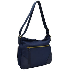 Navy External Chain Pocket Long Strap Nylon Crossbody Bag, is the perfect combination of style and practicality. The sturdy nylon construction and long adjustable strap makes this bag ideal for everyday use, while the external chain pocket adds a touch of personality. Carry the essentials with ease and in style.
