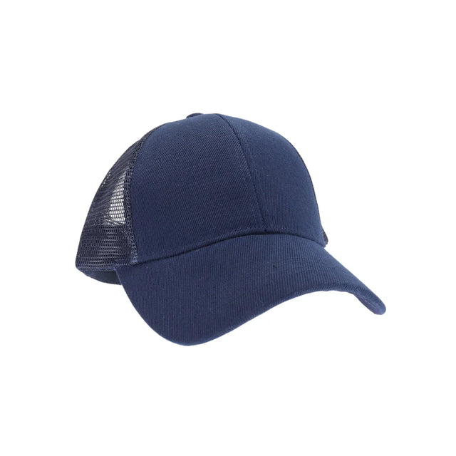 Classic C.C Criss Cross High Pony Ball Cap - Navy