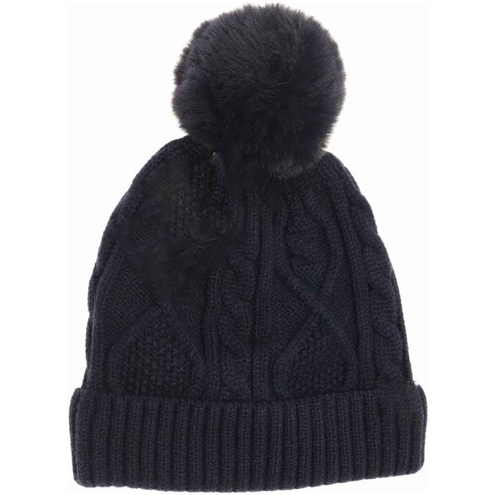 Navy Kids Matching Fur Pom accessories provide a stylish and practical solution to chilly weather. Made from soft, high-quality materials, these fur poms add warmth and a playful finishing touch to children's outfits. Perfect for coordinating looks among siblings, they offer both comfort and a cohesive style statement for your little ones. 