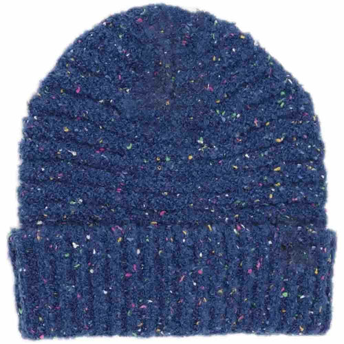 Women's Confetti Boucle Knit Cuff C.C Beanie - Navy