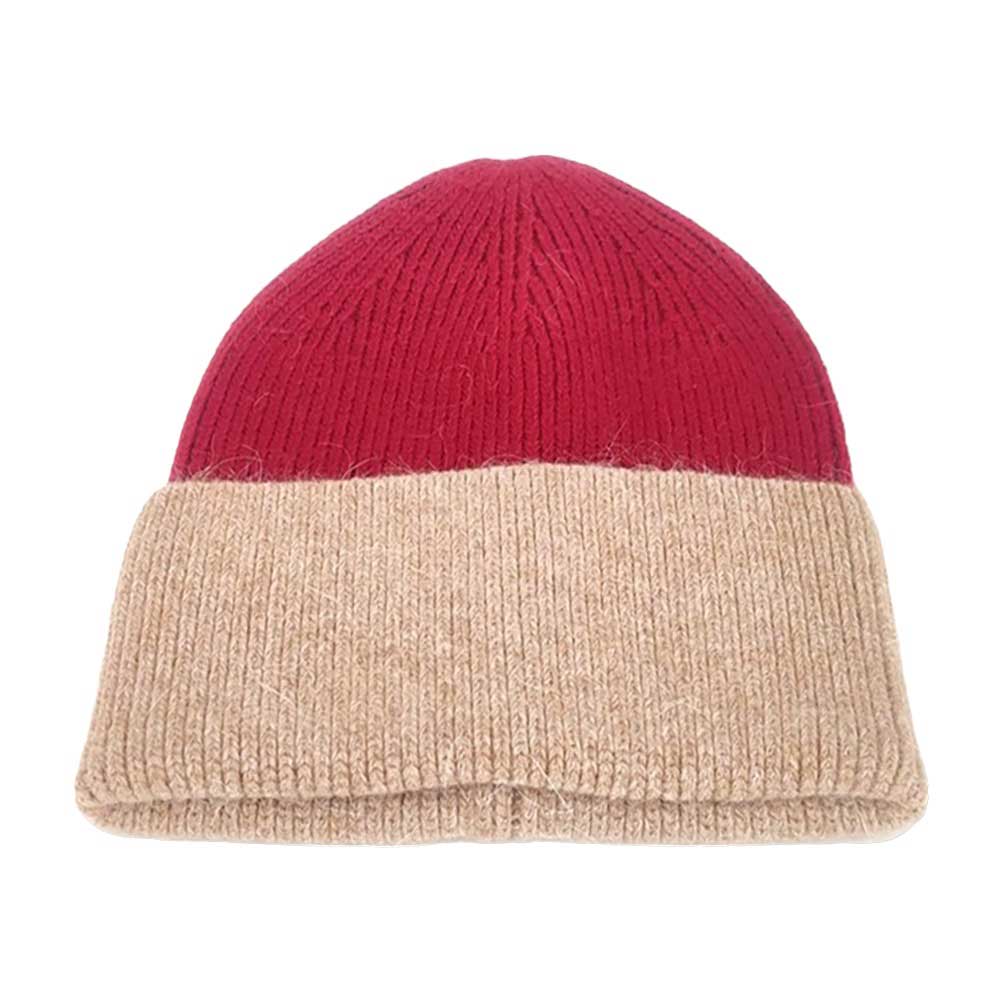 Neutral Two Tone Cuff Beanie Hat, is perfect for any occasion. Featuring a two-tone design and made from a soft acrylic blend material, this beanie will keep you feeling comfortable and looking chic. The cuff adds a modern flair, making this hat the perfect choice for everyday wear. Perfect winter gift idea. 