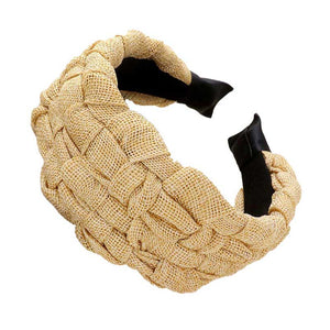 Neutral Woven Fabric Headband, create a natural & beautiful look while perfectly matching your color with the easy-to-use woven fabric headband. Add a super neat and trendy knot to any boring style. Perfect for everyday wear, special occasions, outdoor festivals, and more. Awesome gift idea for your loved one or yourself.