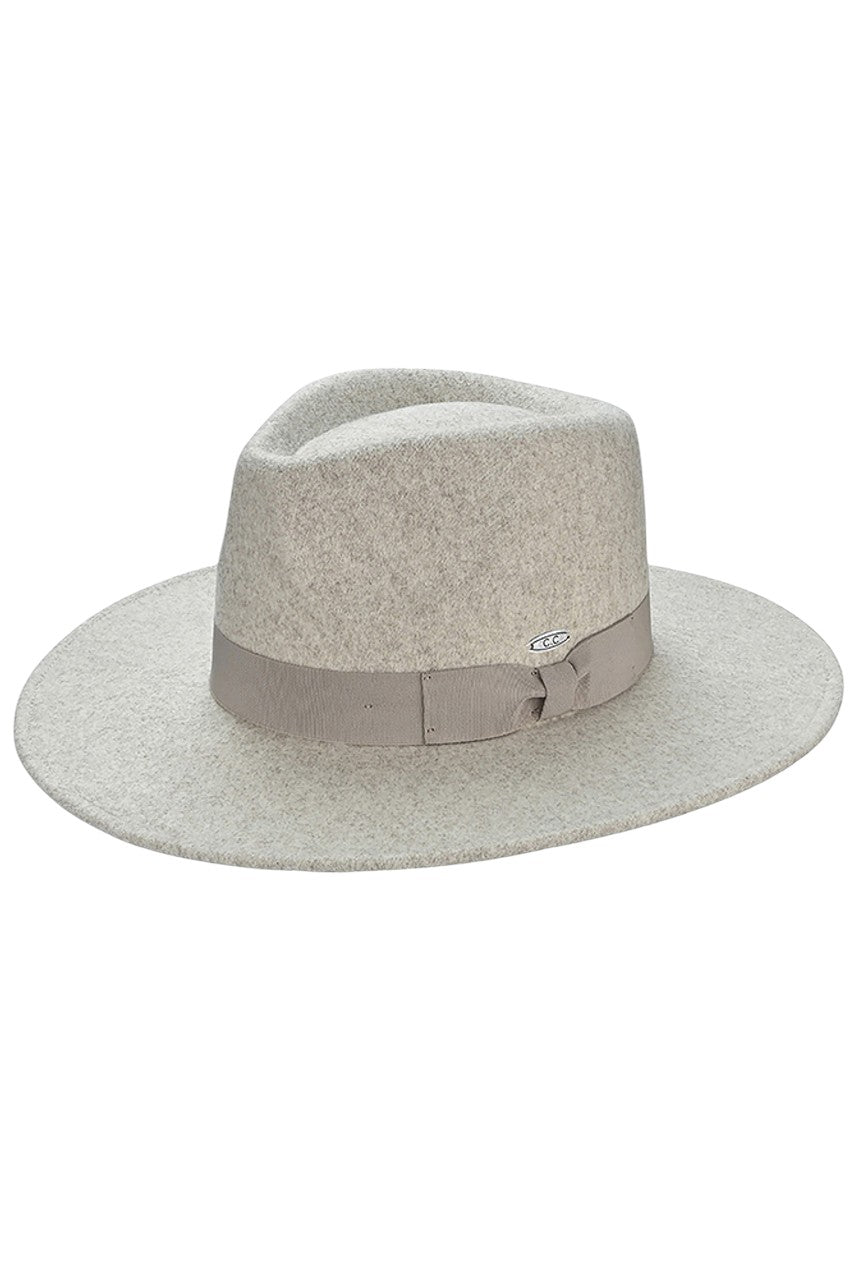 C.C Grosgrain Bow Vegan Felt Panama Hat – Madeline Love display picture 2