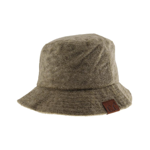 C.C Women's Terry Cloth Bucket Hat - Olive