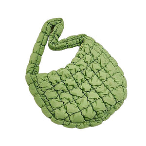 Olive Green Quilted Puffer Tote Shoulder Bag, is perfect to carry all your handy items with ease. This handbag features a top zipper closure for security that makes your life easier and trendier. This is the perfect gift idea for a birthday, holiday, Christmas, anniversary, Valentine's Day, etc.