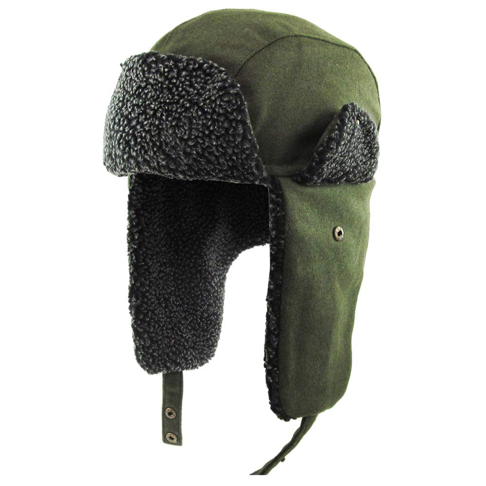 Olive Solid Color Trapper Hat, is perfect for colder weather. Crafted from durable materials, it'll keep you protected from the elements as you take on the outdoors. Stylish and functional, this hat is sure to become a go-to favorite. Perfect winter gift for winter outdoor activists.