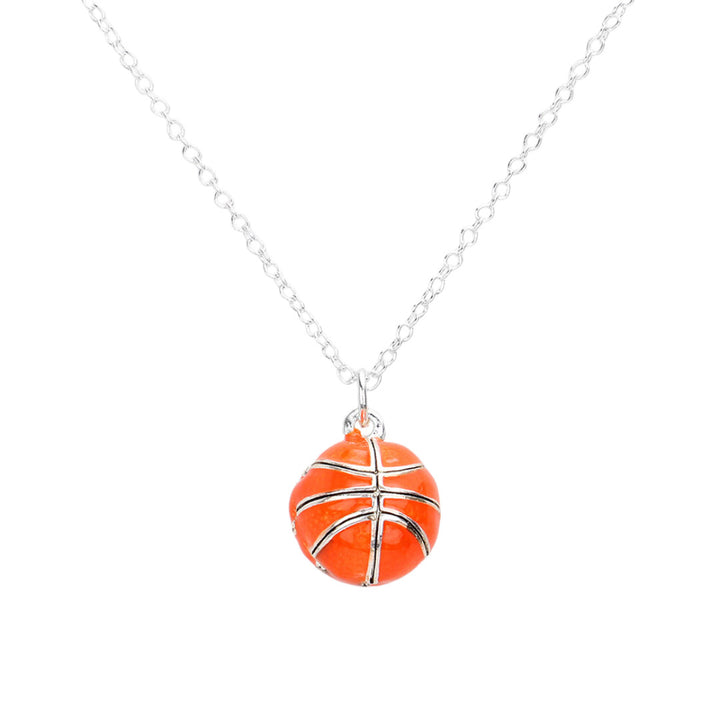 Orange 3D Basketball Pendant Necklace, these lovely sports-themed earrings are the ultimate way to elevate your style while adding a touch of sophistication to your look. Suitable for a sports day, everyday life, parties, and celebrations days and can be gifted to those who love sports or basketball. Stay sporty & beautiful!