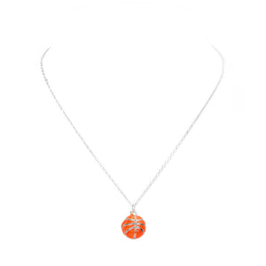 Orange 3D Basketball Pendant Necklace, these lovely sports-themed earrings are the ultimate way to elevate your style while adding a touch of sophistication to your look. Suitable for a sports day, everyday life, parties, and celebrations days and can be gifted to those who love sports or basketball. Stay sporty & beautiful!