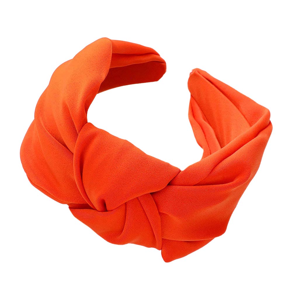Orange Beautiful Solid Knot Burnout Headband, be the ultimate trendsetter & be prepared to receive compliments wearing this solid knot headband with all your stylish outfits! Perfect for everyday wear, outdoor festivals, and many more. Awesome gift idea for your loved one or yourself.
