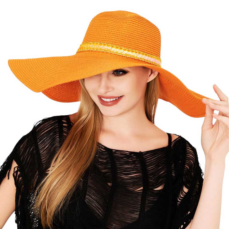 Sequin Band Pointed Straw Sun Hat – Madeline Love