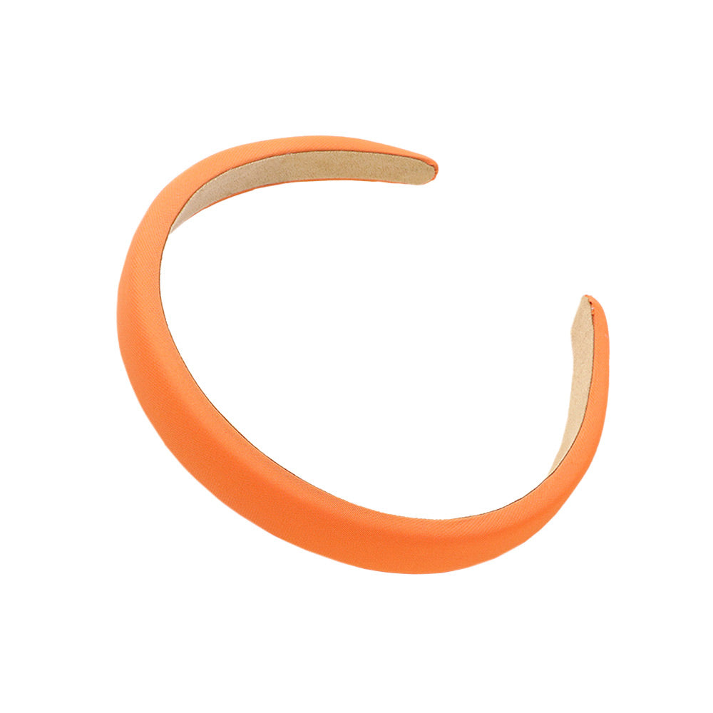Orange Solid Padded Headband, create a natural & beautiful look while perfectly matching your color with the easy-to-use solid headband. Push your hair back and spice up any plain outfit with this headband! 