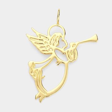 Madeline Love Gold Cut Out Metal Angel Pendant - Pendant Sets