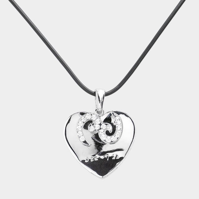 Madeline Love Silver Cancer- Zodiac Heart Layered Pendant Necklace - Necklaces