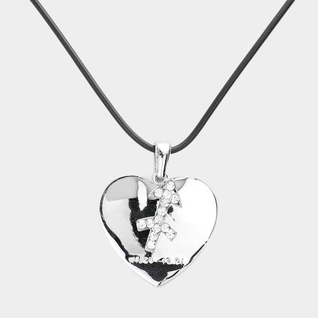 Madeline Love Silver Sagittarius - Zodiac Heart Layered Pendant Necklace - Necklaces