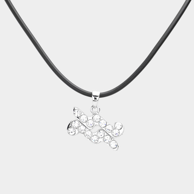 Madeline Love Silver Aquarius - Stone Embellished Zodiac Pendant Necklace - Necklaces