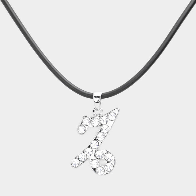 Madeline Love Silver Capricorn - Stone Embellished Zodiac Pendant Necklace - Necklaces