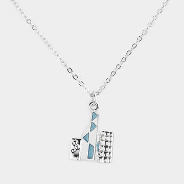 Madeline Love Rhodium Abstract Pendant Necklace - Necklaces