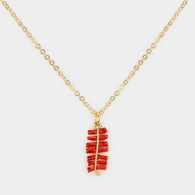 Madeline Love Red Firecracker Pendant Necklace - Necklaces