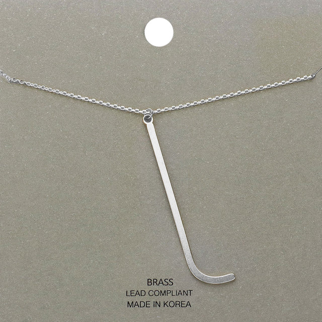 Madeline Love Rhodium, ~L~ -l- Brass Initial Monogram Metal Pendant Necklace - Necklaces