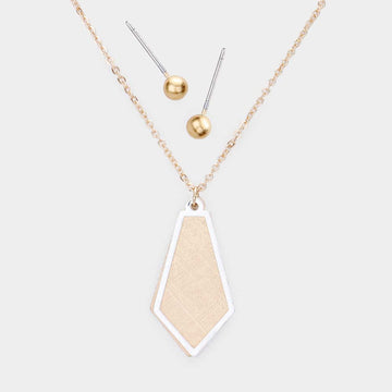 Madeline Love Two Tone Two Tone Brass Metal Pendant Necklace - Necklaces