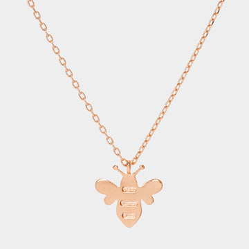 Madeline Love Rose Gold Gold Dipped Metal Honey Bee Pendant Necklace - Necklaces