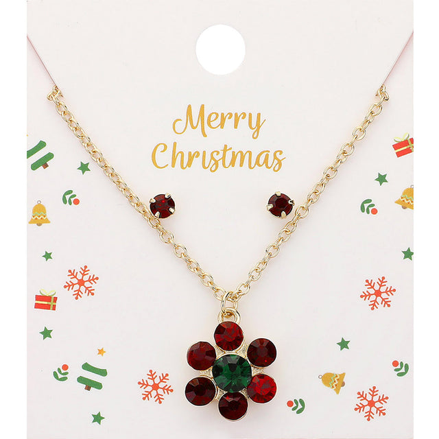 Madeline Love Gold, Multi Bubble Stone Flower Pendant Necklace - Necklaces