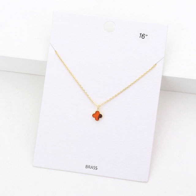 Madeline Love Brown Quatrefoil Pendant Necklace - Necklaces