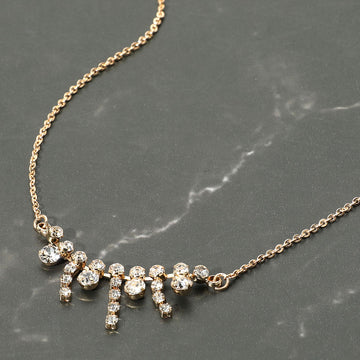 Madeline Love Clear, Gold Brass Metal Bubble Stone Pendant Necklace - Necklaces