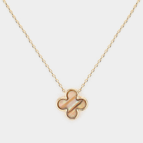 Abalone Quatrefoil Pendant Necklace - Abalone