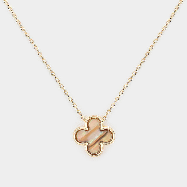 Madeline Love Abalone Abalone Quatrefoil Pendant Necklace - Jewelry