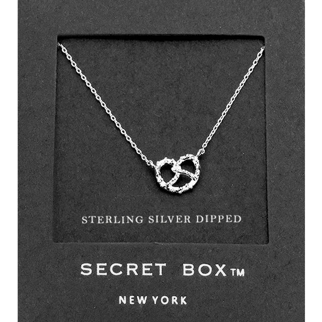 Madeline Love Silver SECRET BOX_Sterling Silver Dipped Pretzel Pendant Necklace - Necklaces