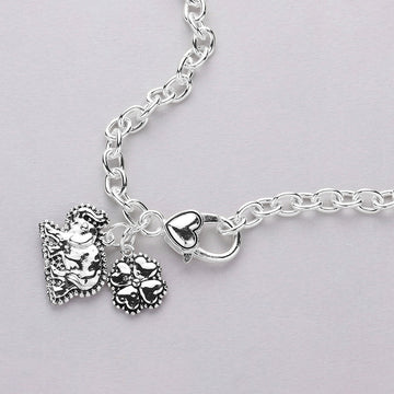 Madeline Love Antique Silver Antique Metal Elephant Clover Pendant Necklace - Necklaces