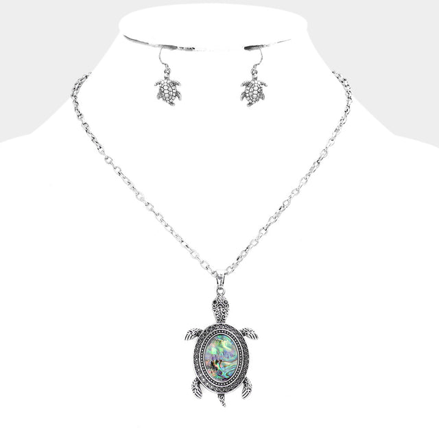 Madeline Love Abalone Abalone Turtle Pendant Necklace - Necklaces