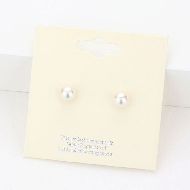 Madeline Love Cream 6mm Pearl stud earrings