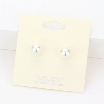 Madeline Love Cream 8mm Pearl stud earrings