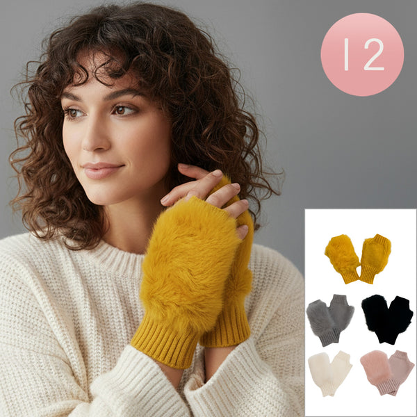 Assorted Warm cable knit gloves designed with a soft textured pattern and ribbed cuffs for a snug, comfortable fit. Ideal for keeping hands cozy during cold days, these timeless gloves offer both functionality and style, perfect for everyday winter wear or outdoor activities.