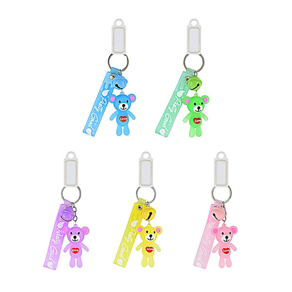 12PCS - LOVE Message Bear Keychains Set