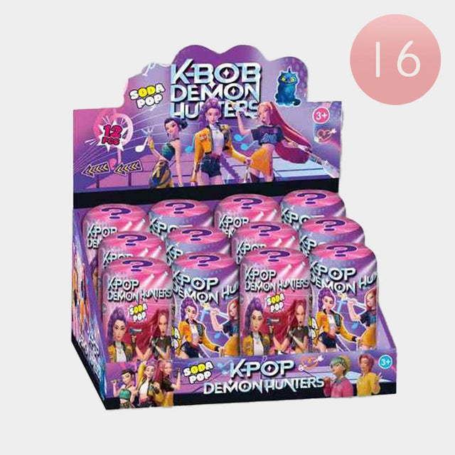 Madeline Love Assorted 16PCS - Kpop Demon Hunters Character Figure Keychain Blind Surprise Box - Kids