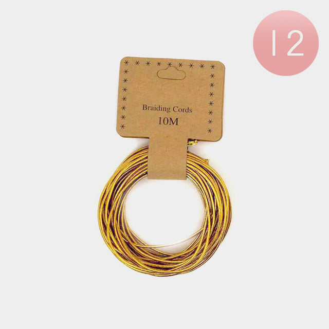 Madeline Love Gold 12PCS - 32Ft Braiding Cords - Jewelry