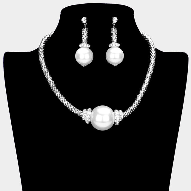 Madeline Love White Pearl Accented Necklace - Necklaces