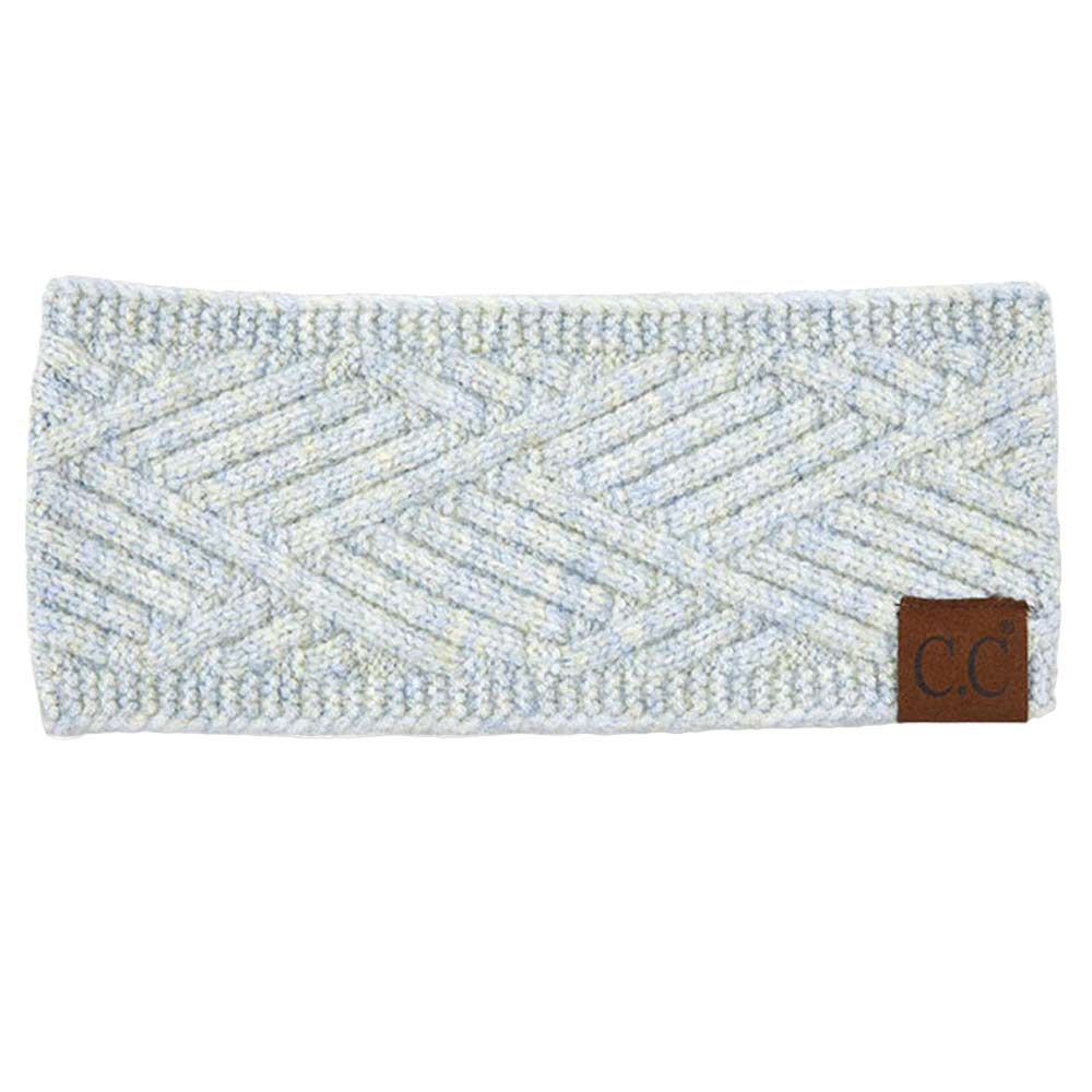 Pastel Blue C.C Diagonal Stripes Criss Cross Pattern Earmuff Headband, Stay warm and stylish with this. Crafted from a soft, cozy material, this headband features an all-over criss-cross pattern for a classic, fashionable look. It also features an adjustable band to fit comfortably and securely on your head.