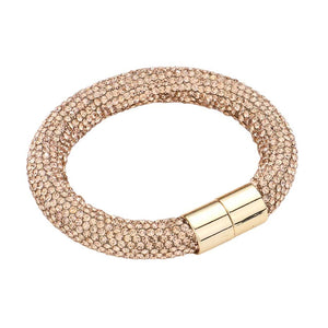 Peach Bling Magnetic Bracelet, enhance your attire with this beautiful bracelet to show off your fun trendsetting style. It can be worn with any daily wear such as shirts, dresses, T-shirts, etc. It's a perfect birthday gift, anniversary gift, Mother's Day gift, holiday getaway, or any other event.