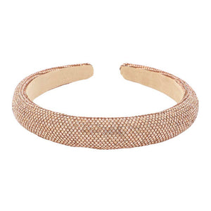Peach Bling Padded Headband, Indulge in luxury with our special headband. Featuring a beautiful and glamorous design, this headband is adorned with dazzling bling for a touch of elegance. The padded construction ensures comfort during wear, perfect for adding a touch of sophistication to any outfit.