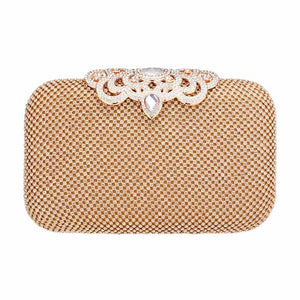 Peach Gorgeous Stone Embellished Evening Tote Clutch Crossbody Bag, is beautifully designed and fit for all occasions & places. Perfect for makeup, money, credit cards, keys or coins, and many more things. This crossbody bag feature contains a detachable shoulder chain and clasp closure that makes your life easier and trendier.