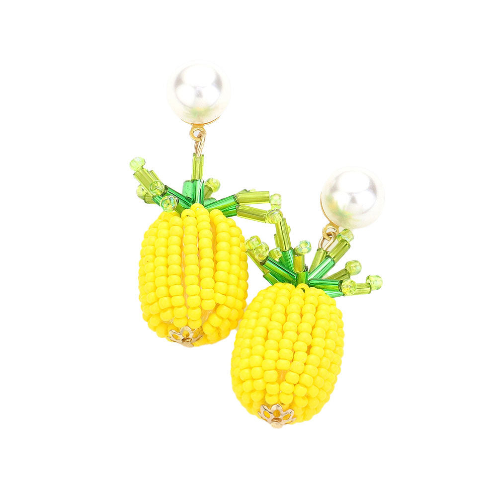 Pineapple Beaded Dangle Earrings are a fun and unique addition to any jewelry collection. Crafted with intricate beadwork, these are sure to catch the eye. Made with hypoallergenic materials, they are safe for sensitive ears. These earrings make a perfect gift for anyone who loves tropical and stylish accessories.